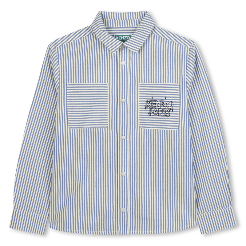 Camisa de algod&oacute;n a rayas KENZO KIDS 
                        NI&Ntilde;O