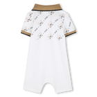 Mono corto con cuello de polo BOSS 
                    NI&Ntilde;O