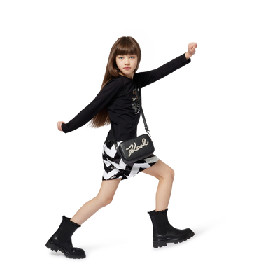 Bota Chelsea de piel de vacuno KARL LARGERFELD KIDS NIÑA