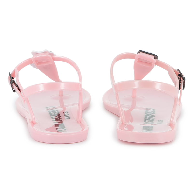 Sandalias con insignia KARL LAGERFELD KIDS 
                        NI&Ntilde;A