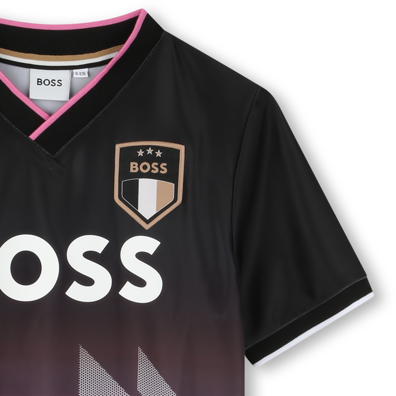 Camiseta con cuello en V BOSS 
                        NI&Ntilde;O