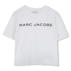 Camiseta de algod&oacute;n con estr&aacute;s, BLANCO, hi-res
