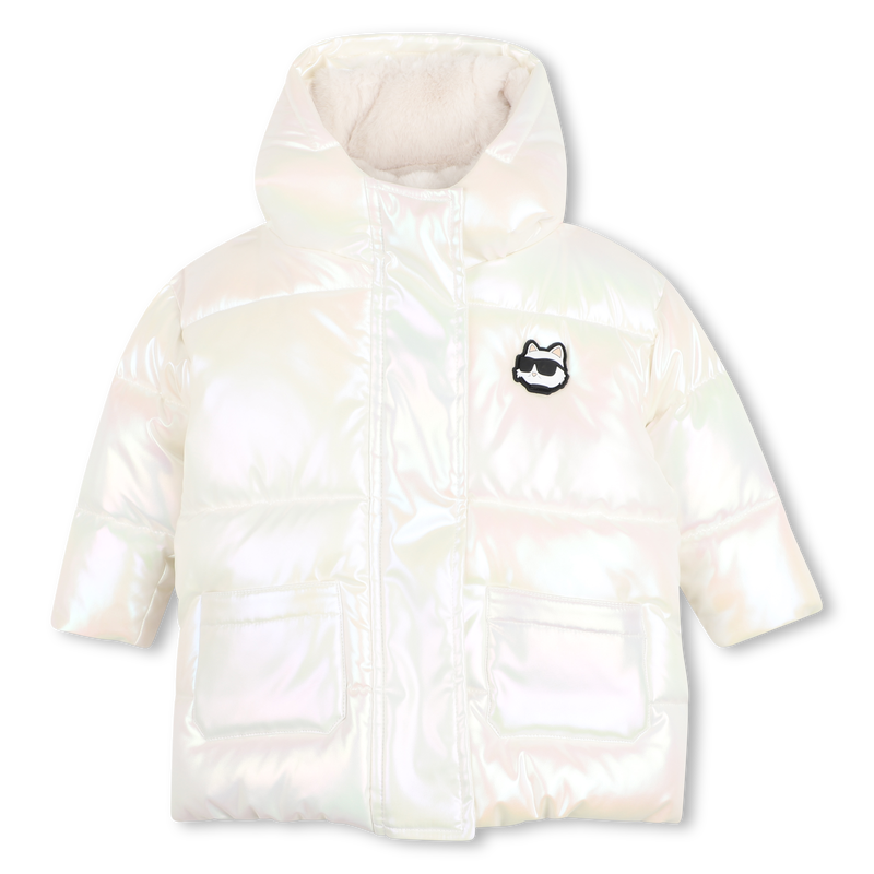 Chaqueta acolchada con capucha KARL LAGERFELD KIDS 
                        NI&Ntilde;A