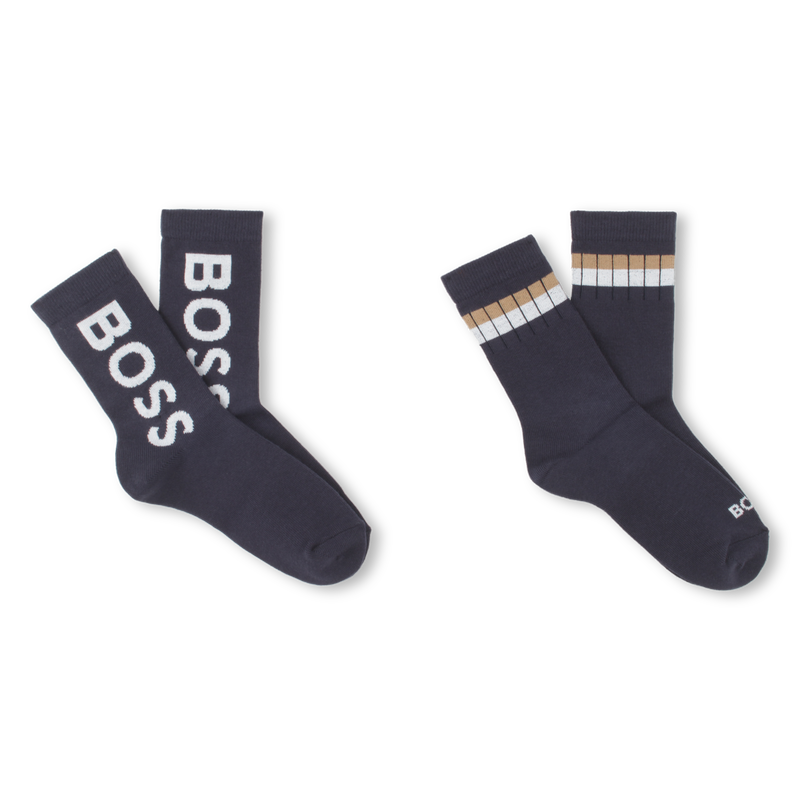 Pack de 2 pares de calcetines BOSS 
                        NI&Ntilde;O