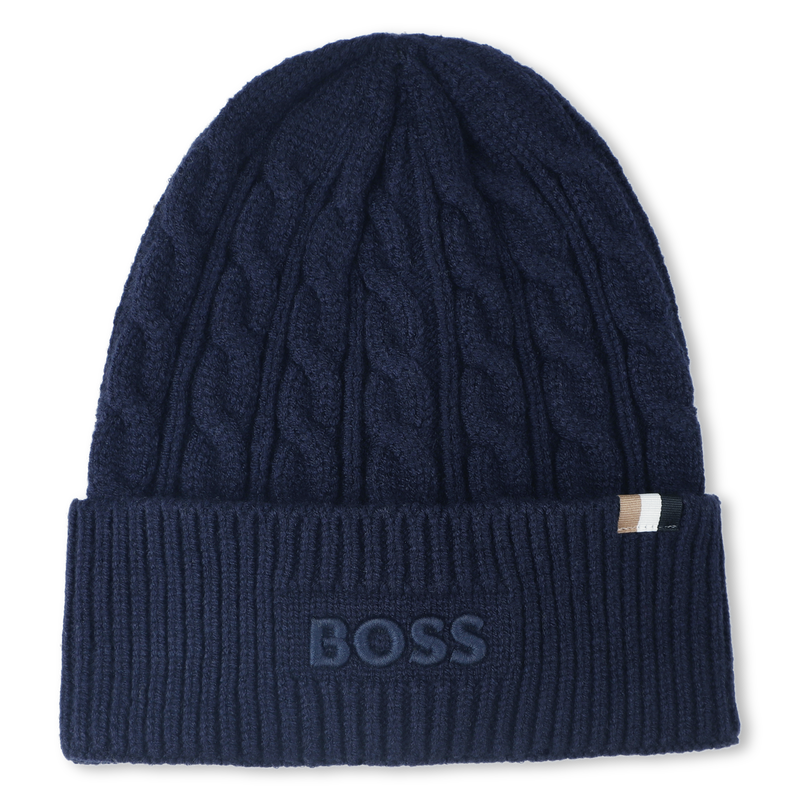 Gorro de punto trenzado BOSS 
                        NI&Ntilde;O
